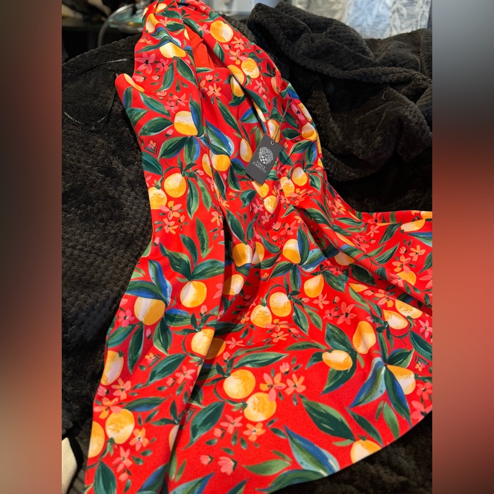 Vince Camuto Red Lemon Dress